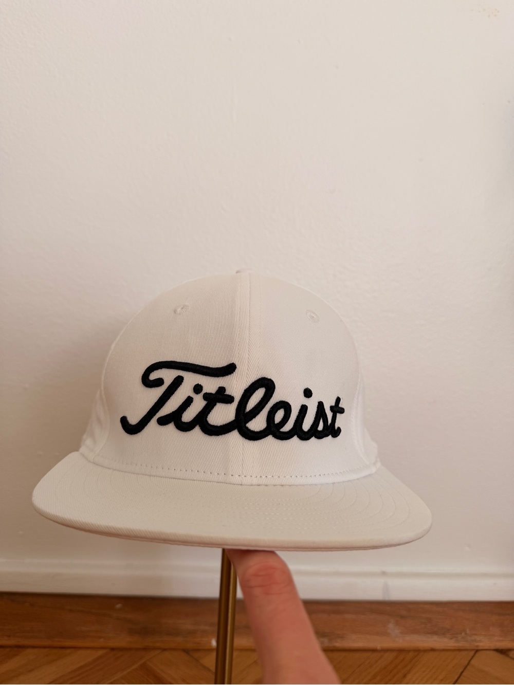 VTG Titleist White Cap with Black Script Logo